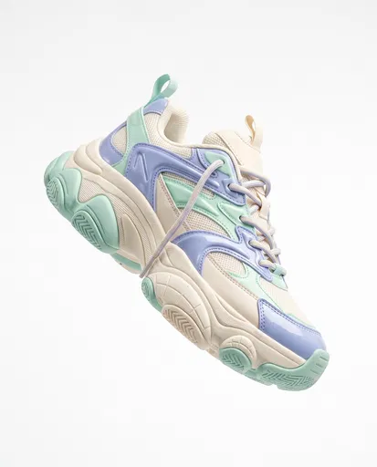 Floating Pastel Chunky Sneaker on White