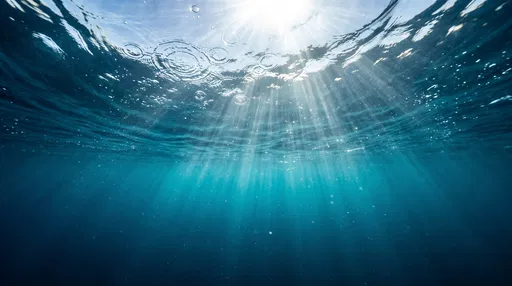 Underwater Sunbeams and Surface Ripples