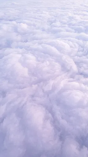 Aerial View of Pastel Lavender Clouds
