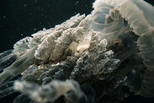 Translucent Shrimp Inside Jellyfish Oral Arms