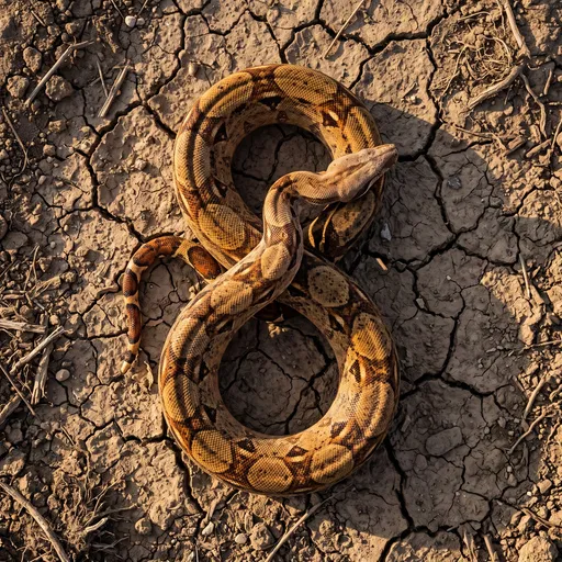 Boa Constrictor in Figure Eight on Clay