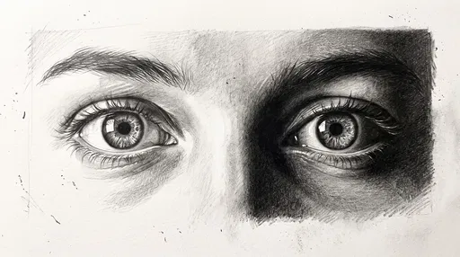 Graphite Drawing of Dramatic Eyes