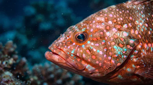 Close-Up of Spotted Coral Grouper