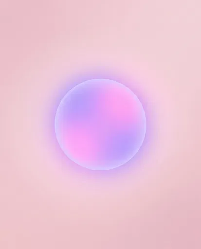 Glowing Pastel Pink and Lilac Aura Orb