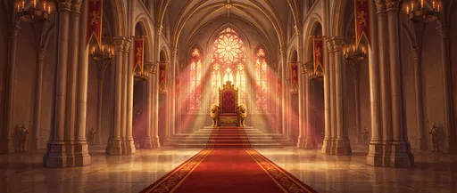 Grand Royal Throne Room with Sunbeams