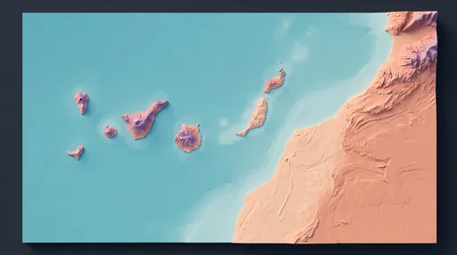 3D Relief Map of Canary Islands