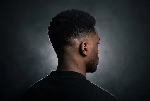 Rear Portrait of Man With Taper Fade