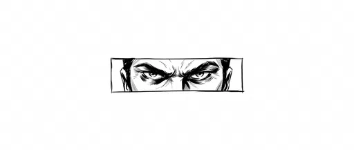 Comic Style Intense Eyes In Frame