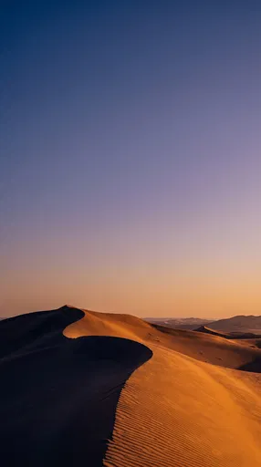 Golden Hour Desert Dunes Vertical Wallpaper
