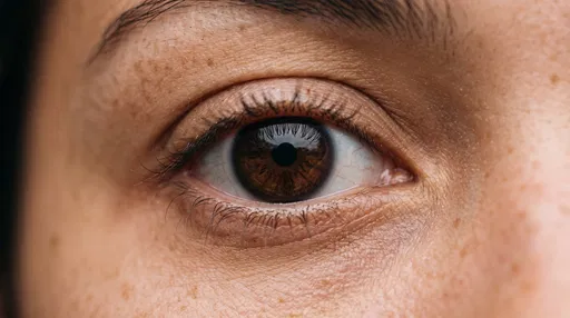 Macro Close-Up of Dark Brown Eye