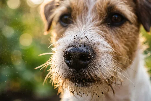 Close-up of Jack Russell with Dirty Nose