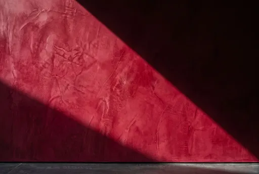 Burgundy Venetian Plaster Wall With Shadow