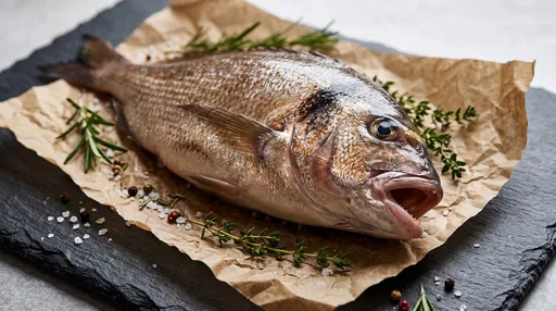 Fresh Whole Sea Bream on Parchment