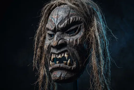 Ancient Carved Wooden Tribal Mask