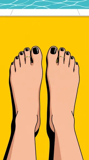 Pop Art Feet By Poolside