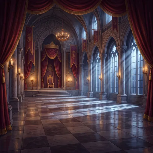 Grand Royal Throne Room in Moonlight