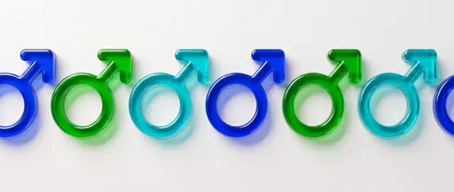 Row of Glossy Acrylic Male Symbols