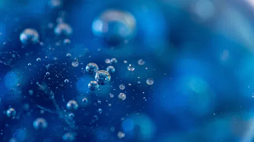 Cobalt Blue Resin Macro Bubbles Texture