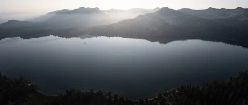 Misty Mountain Lake at Dawn