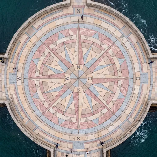 Aerial View of Stone Harbor Compass Rose