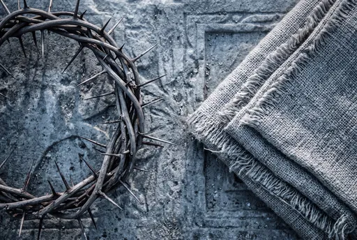 Crown of Thorns and Linen on Stone