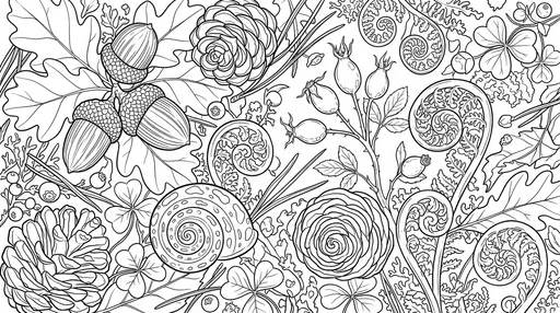 Forest Floor Treasures Coloring Page