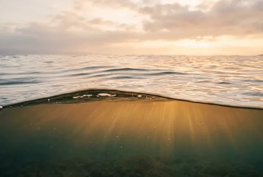 Golden Sunset Ocean Split View