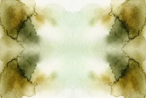 Symmetrical Olive Green Watercolor Textured Background