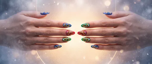 Jewel Tone Baroque Winter Nail Art