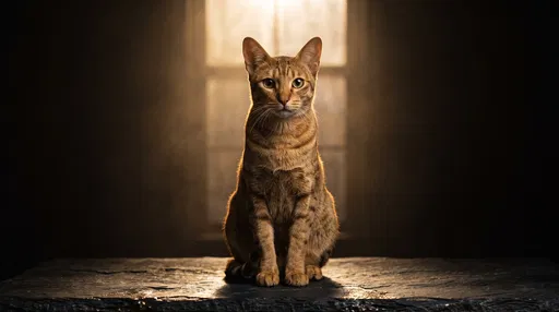 Backlit Tawny Ocicat Studio Portrait