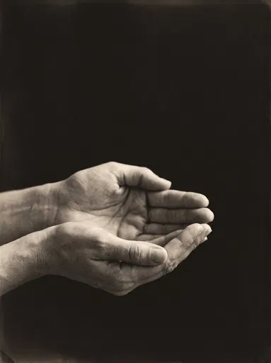 Vintage Study of Cupped Hands
