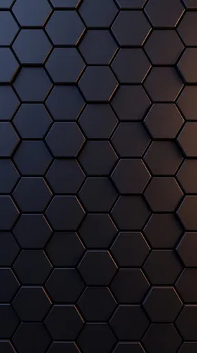Dark Matte Hexagonal Tile Background
