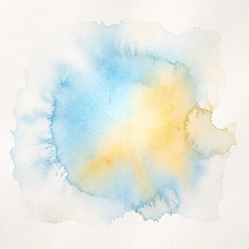 Blue and Yellow Watercolor Wash Background
