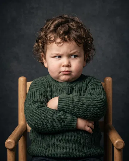 Skeptical Toddler Giving Side Eye Portrait