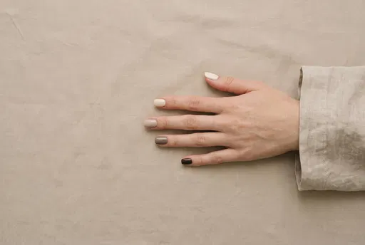 Minimalist Neutral Gradient Manicure Flat Lay