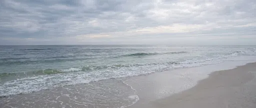 Calm Overcast Morning Ocean Beach
