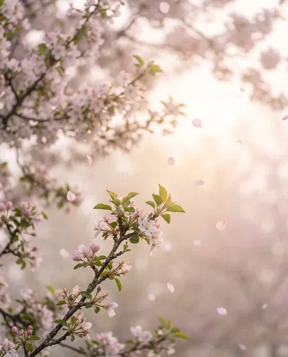 Spring Blossoms in Soft Morning Light