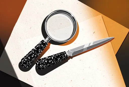 Vector Magnifying Glass and Letter Opener