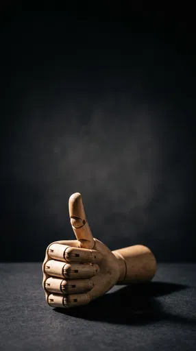 Wooden Mannequin Hand Giving Thumbs Up
