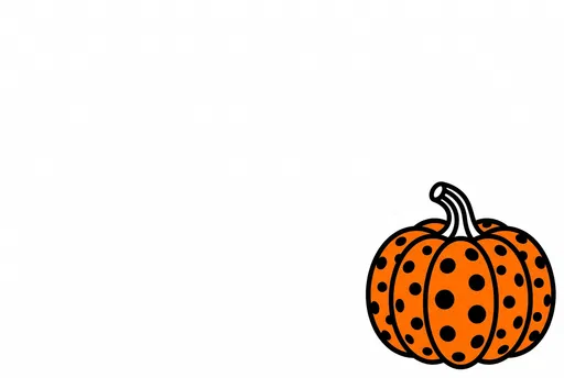 Orange Polka Dot Pumpkin Clip Art