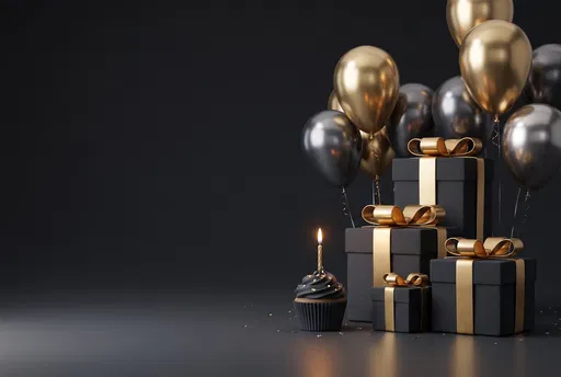 Luxury Black and Gold Birthday Gifts