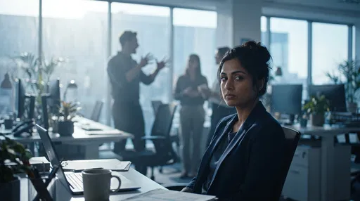Woman Giving Side Eye in Office