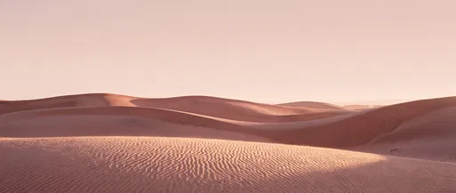 Sunlit Pink Sand Dunes Landscape
