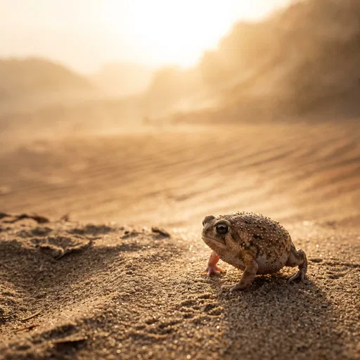 Desert Rain Frog at Sunrise