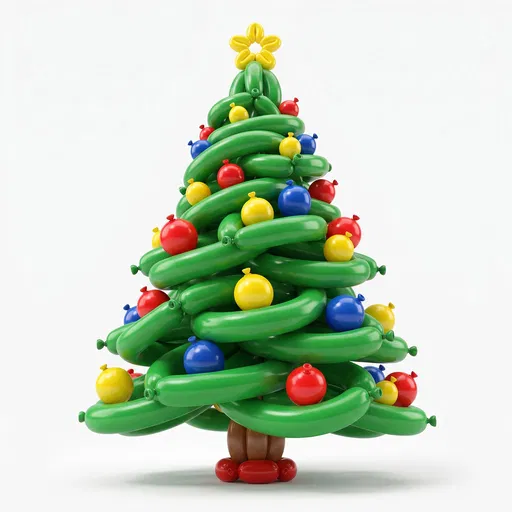 3D Balloon Art Christmas Tree Clipart