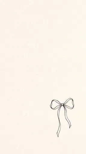 Minimalist Black Ink Bow on Ivory Paper