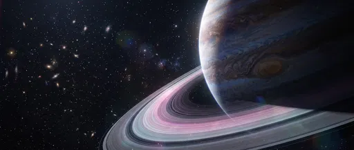 Ringed Gas Giant in Deep Space
