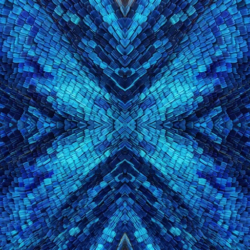 Symmetrical Blue Butterfly Wing Scale Texture
