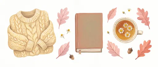 Cozy Autumn Gouache Clipart Set