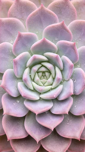 Pastel Echeveria Succulent Macro Close-Up